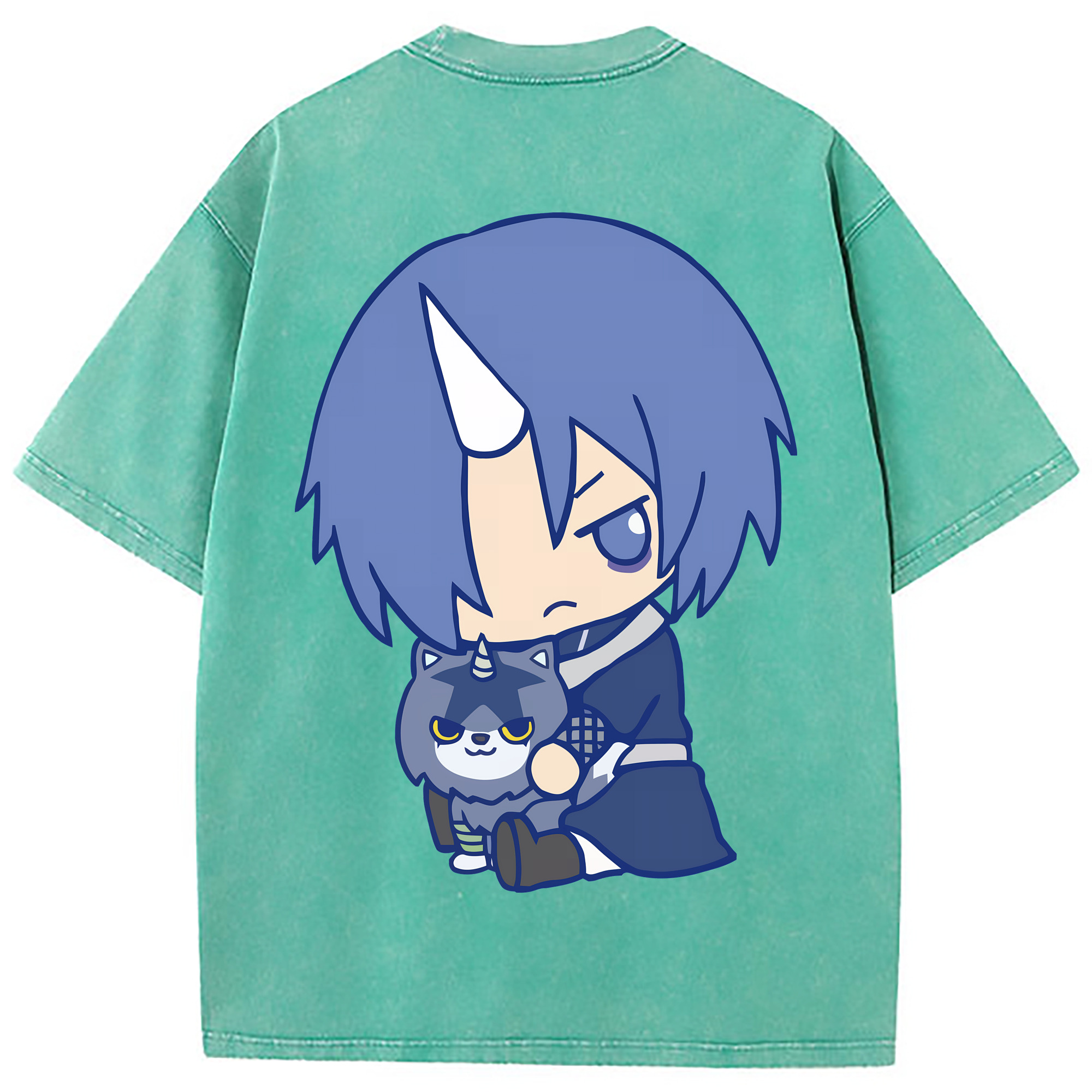 （画像用） 転スラ Regarding Reincarnated to Slime 綿100% ヴィンテージ風 半袖Tシャツ（背面プリント）